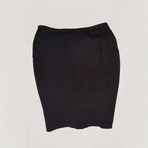 Ladies TIMELESS black straight stretchy skirt with back pleat